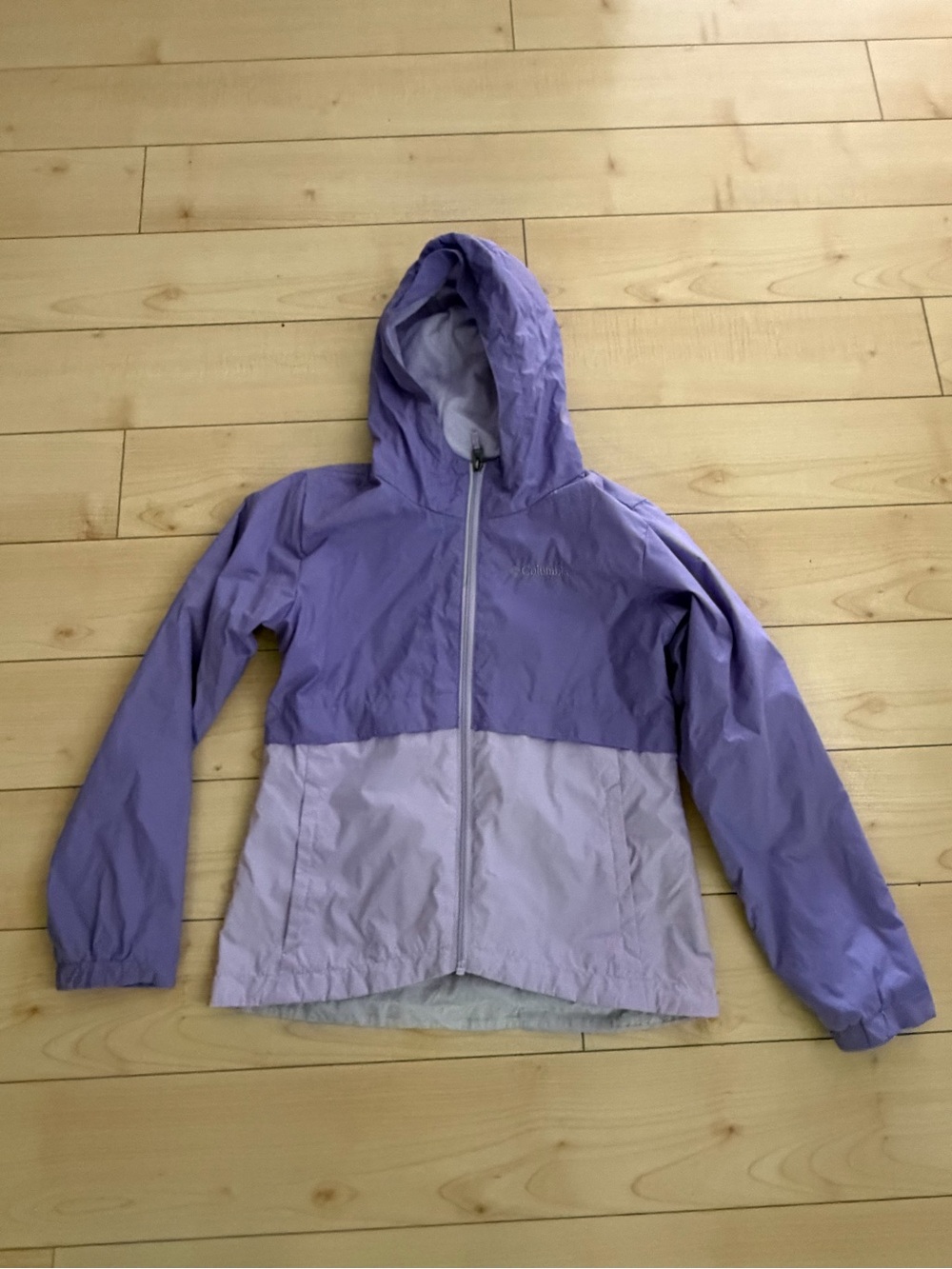 Columbia Lightweight Kids' Two-Tone Purple Hooded Jacket